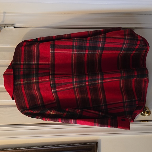 A.N.A BRAND WOMEN'S PLUS SIZE RED PLAID FRONT BUTTON JACKET COAT SIZE 0X - Picture 10 of 16